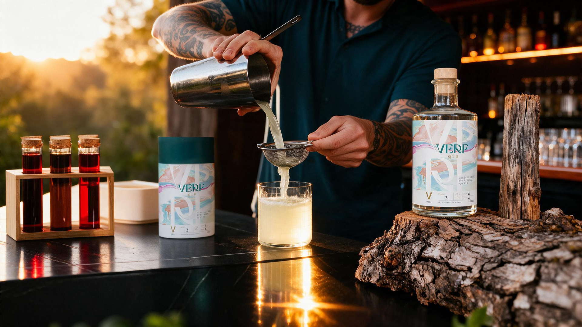 Verf Gin & Spirits — Identidade e embalagem premium